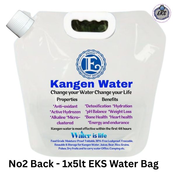 Kangen Water Bags (2 Liters Each) - Set of 5 Pack - Image 3